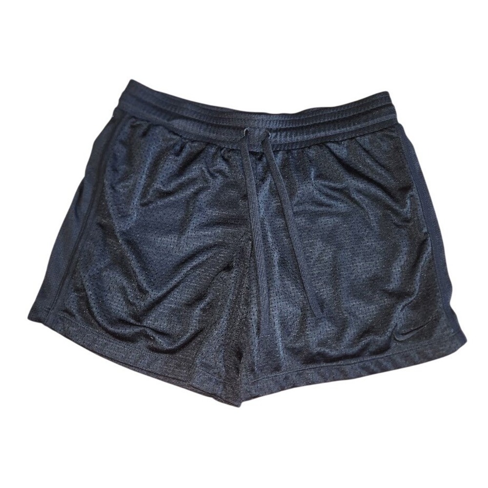 Nike Dri-FIT Women XS Black Mesh Athletic Training Shorts Drawstring Running 666